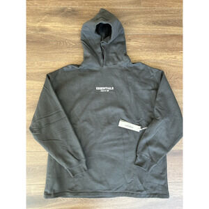 Essentials Fear of God Oversized Relaxed Hoodie Iron Black Size Small